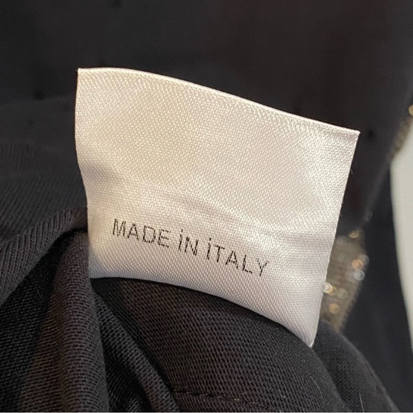 GIUSEPPE ZANOTTI black gray Sparkly Swarovski crystal distressed shirt top - Picture 10 of 10